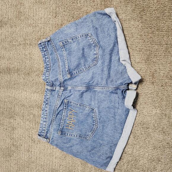 Wild Fable Mom Shorts Highest Rise Blue Pockets Women’s Size 16 - Picture 10 of 10